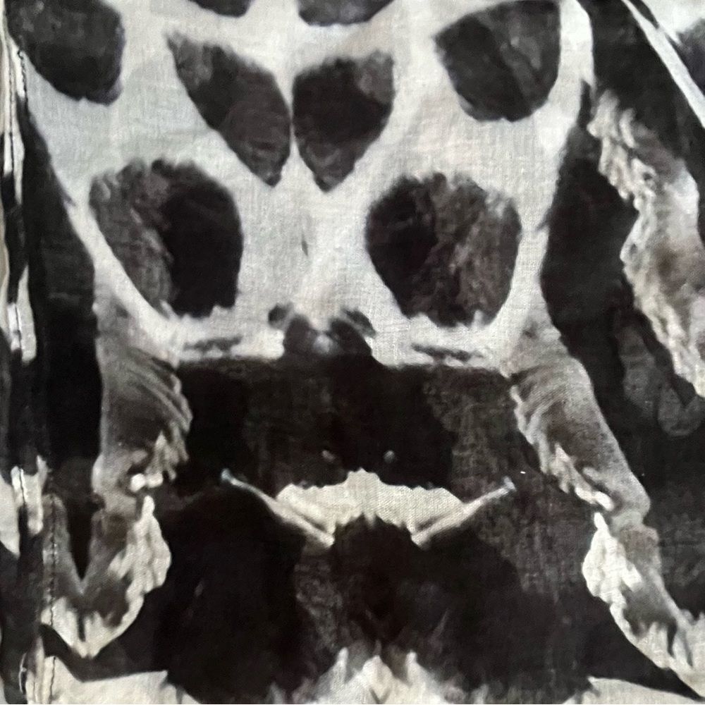 VIDA Black and White Modal Scarf Original Artwork by Todd Anthony Taylor - Picture 2 of 6
